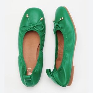 J. Jill Green Flats with Bow Detail